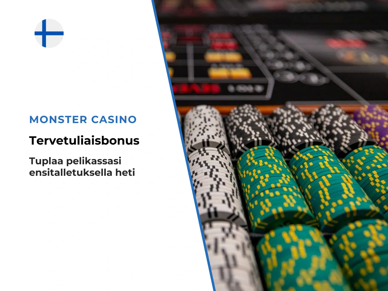 Welcome bonus ja deposit bonuses ensimmäisellä