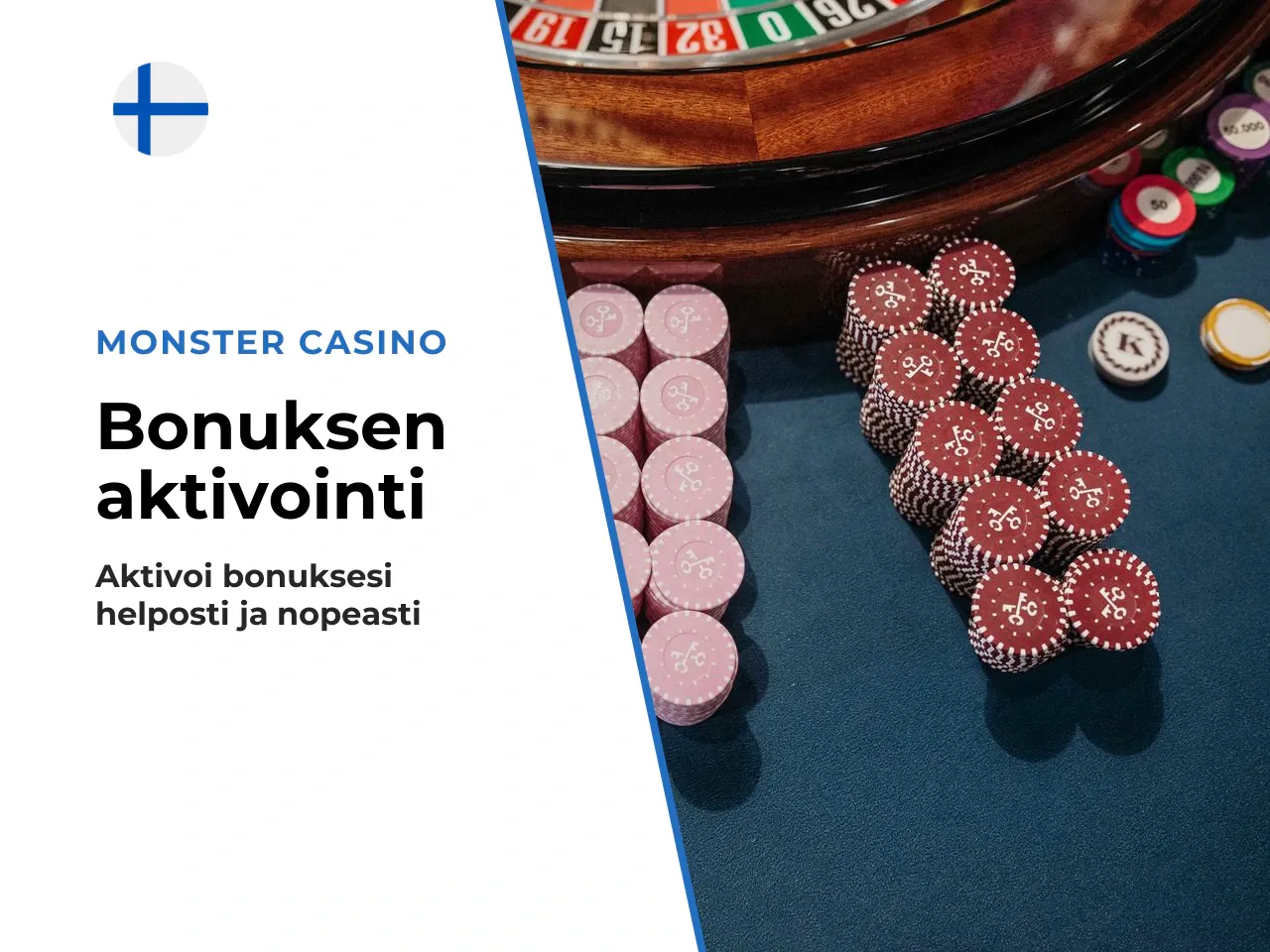 Vaiheittainen bonuksen aktivointi Monster Casino login